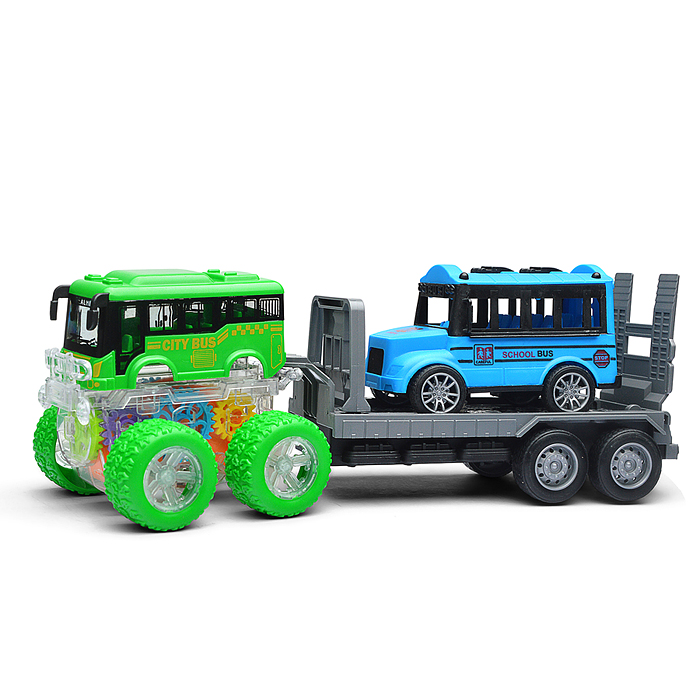 Машина YM-1114G1 "Трюкач" с прицепом, в пакете