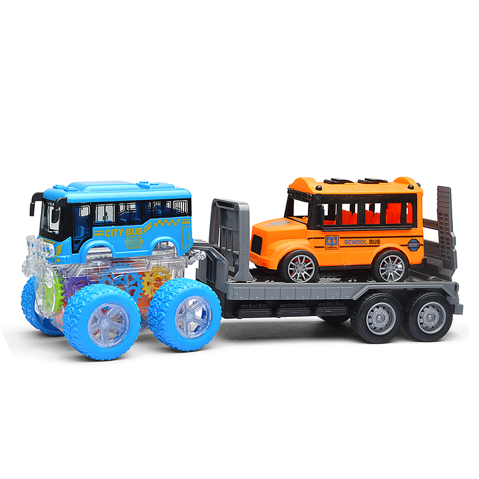 Машина YM-1114G1 "Трюкач" с прицепом, в пакете