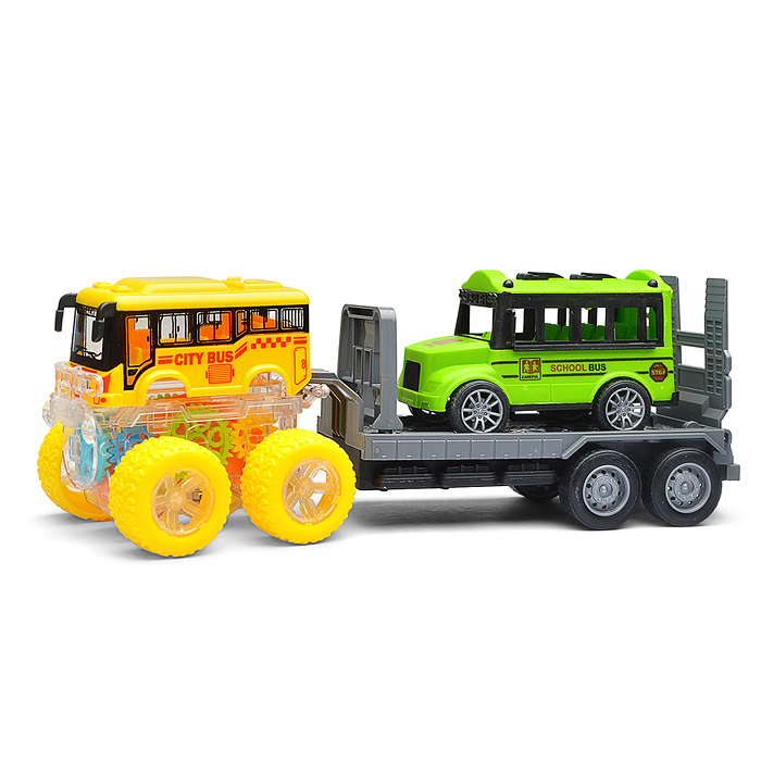 Машина YM-1114G1 "Трюкач" с прицепом, в пакете