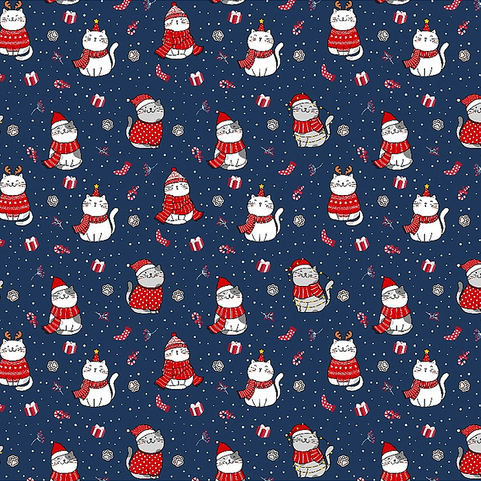 Упаковочная бумага "Зимний вайб" 70х100 см в ассортименте