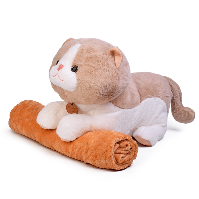 Мягкая игрушка "Кошка" М1574 с пледом