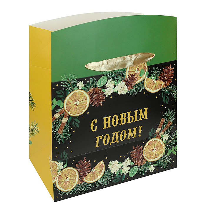 Подарочный пакет-коробка 22,5*20*13,5(М) "Аромат зимы" 