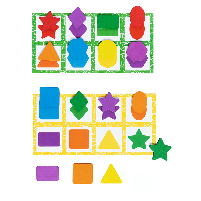 Фото к товару Лото с деревянными фишками "Цвета и формы" (деревянная коробка) Лото с деревянными фишками "Цвета и формы" (деревянная коробка)