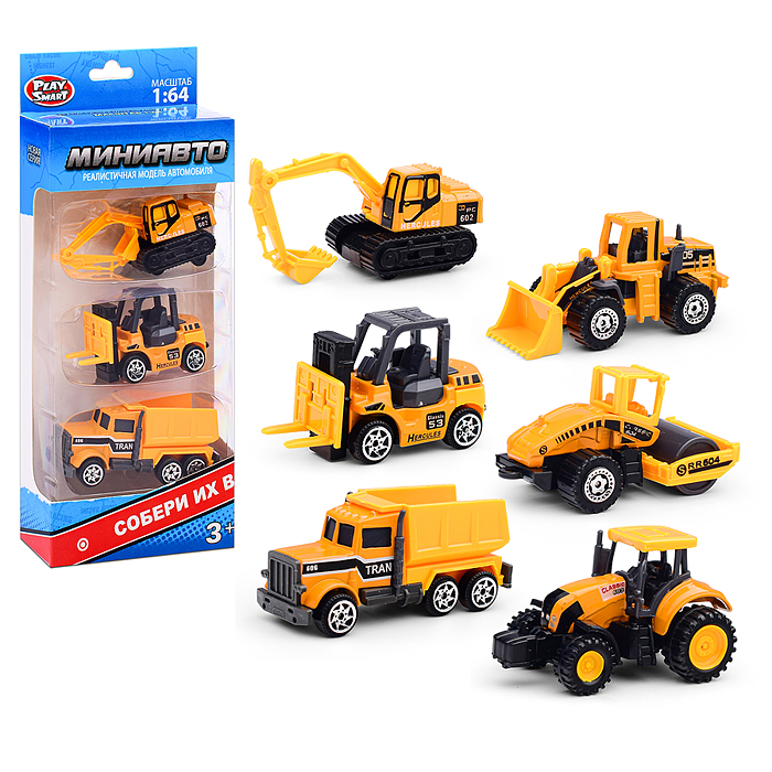 Набор техники 6389-1 "Мини Авто" строительная, в коробке