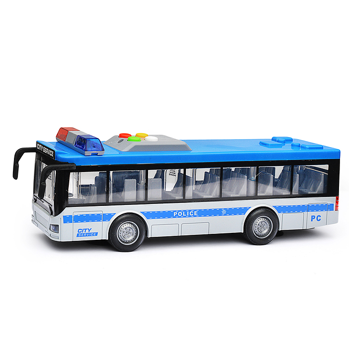 Фото к товару Автобус RJ5513A "Полицейский" (свет, звук) в коробке Автобус RJ5513A "Полицейский" (свет, звук) в коробке