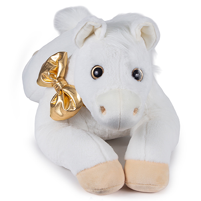 Мягкая игрушка "Лошадка Донна" белый, 81 см.
