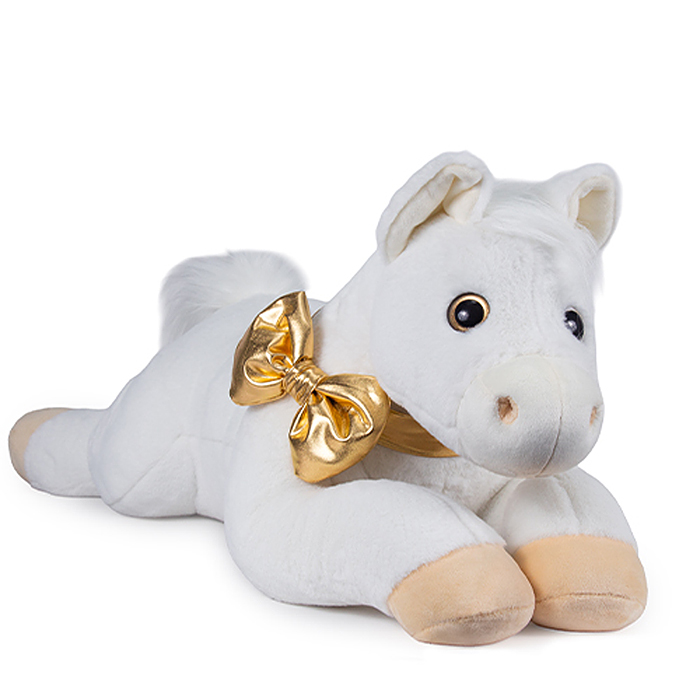 Мягкая игрушка "Лошадка Донна" белый, 81 см.