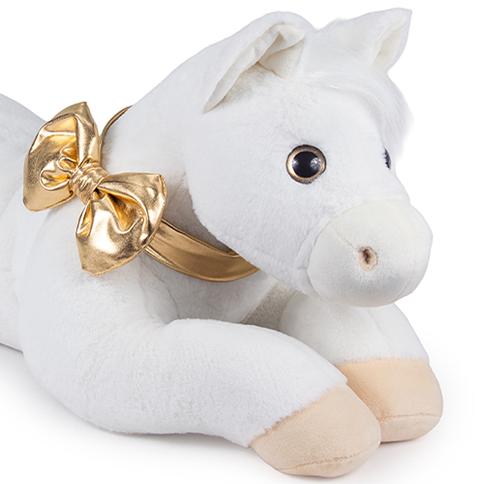 Мягкая игрушка "Лошадка Донна" белый, 81 см.