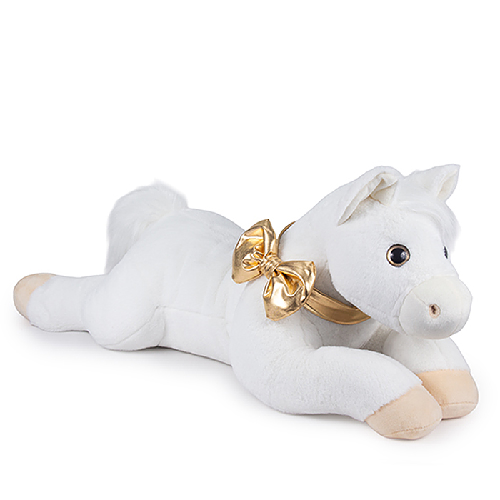 Мягкая игрушка "Лошадка Донна" белый, 81 см.