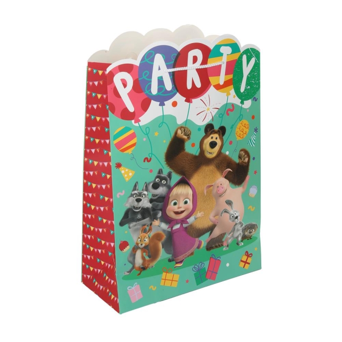 Пакет подарочный креативный "Маша и Медведь"  XL