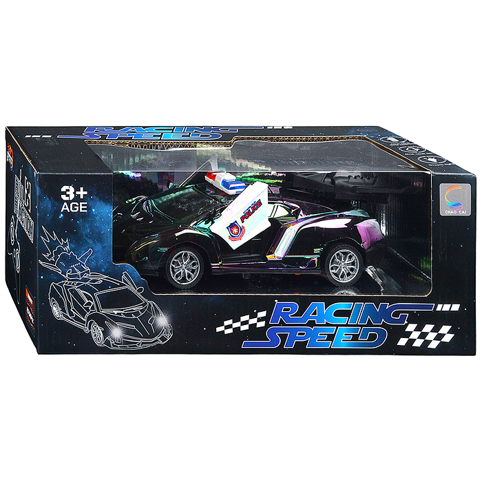 Машина 6818D "Спортивная полиция" р/у 27 MHz, в коробке