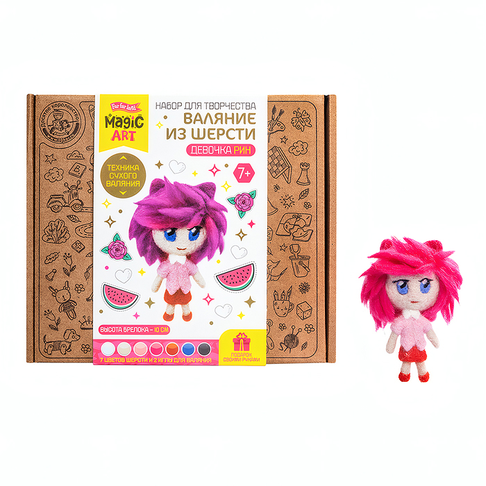 Набор для творчества. Валяние из шерсти "Девочка Рин"