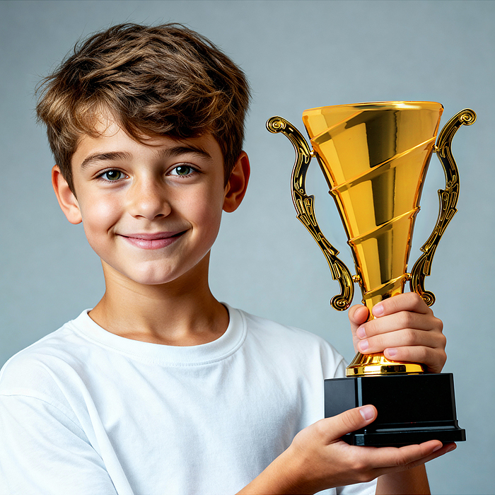 Кубок спортивный 00-6984 пластик (25 см)