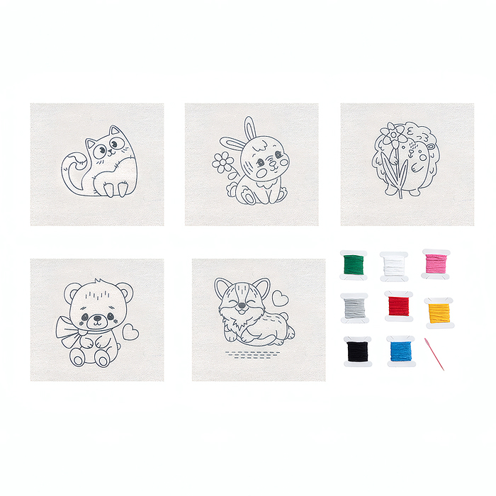 Набор для творчества. Вышивка на холсте "Весёлая компания"