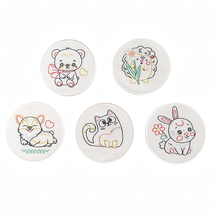 Набор для творчества. Вышивка на холсте "Весёлая компания"