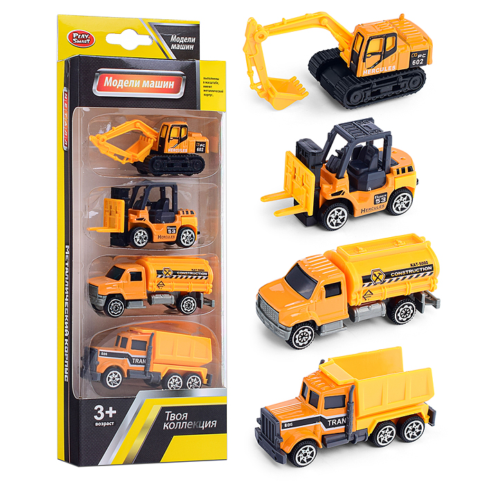 Набор машин 6674 "Строим вместе" в коробке