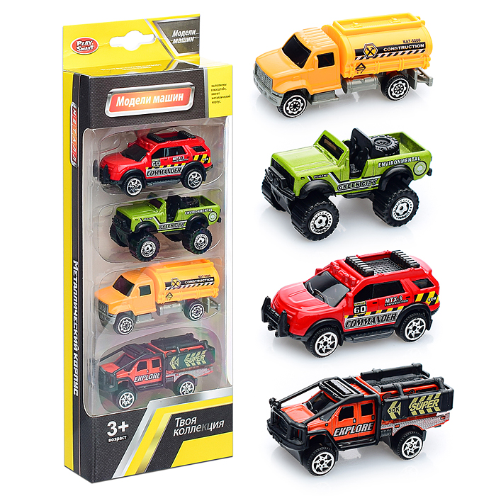 Фото к товару Набор машин 6677 "Дорожная коллекция" в коробке Набор машин 6677 "Дорожная коллекция" в коробке