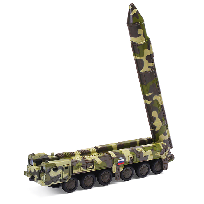 Модель "РСЗО Тополь" металл. инерц. с ракетой, открыв. двери 15см