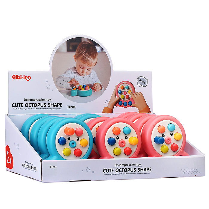Игрушка развивающая 688-77 "Осьминожка" для сенсорного развития, в шоубоксе