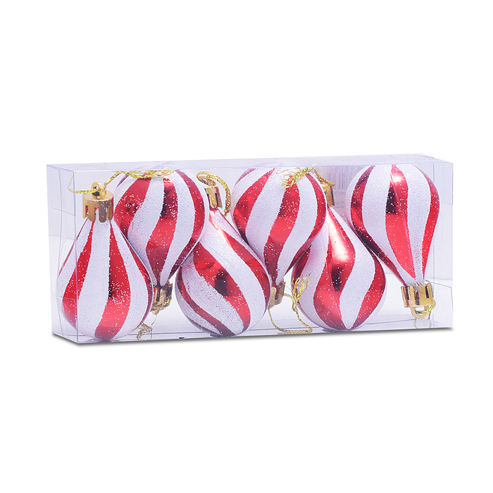 Набор новогодних украшений S2493 "Карамельки" (6шт х 5,8см)