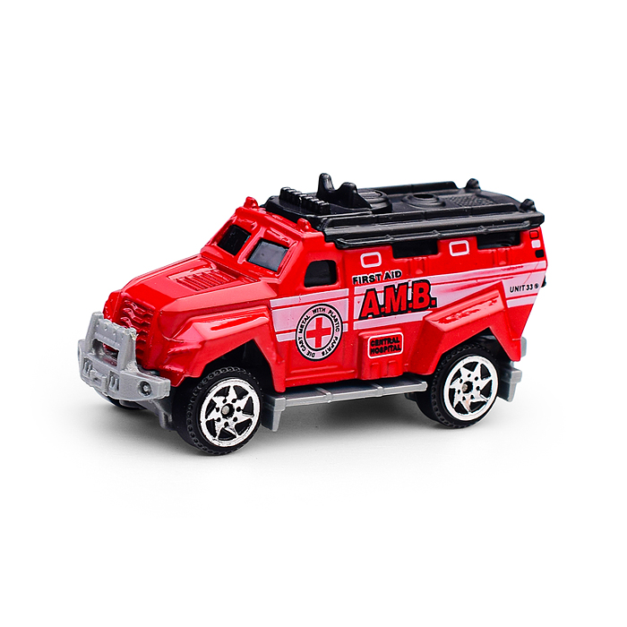 Набор техники 6389-4 "Мини Авто" пожарные спасатели, в коробке