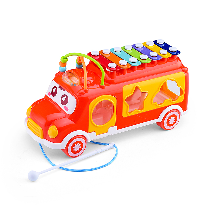 Сортер-металлофон HE8037 "Музыкальный автобус" в коробке