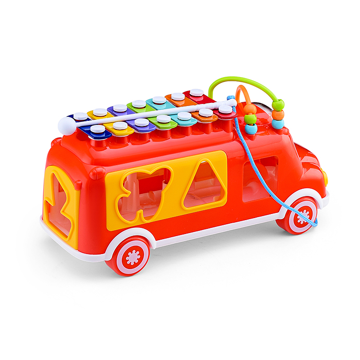 Сортер-металлофон HE8037 "Музыкальный автобус" в коробке