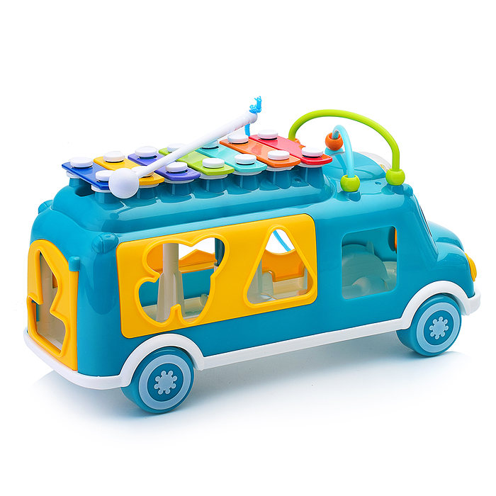 Сортер-металлофон HE8037 "Музыкальный автобус" в коробке