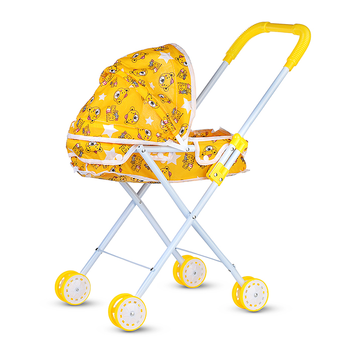 Фото к товару Коляска для кукол 8816-A (металлическая, складная, прогулочная с капюшоном, цвет желтый) в пакете Коляска для кукол 8816-A (металлическая, складная, прогулочная с капюшоном, цвет желтый) в пакете