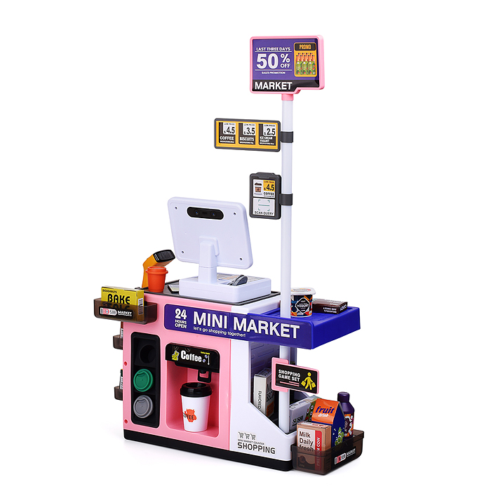 Игровой набор супермаркет 668-171 "Дорожный магазин" (46 предметов) в коробке