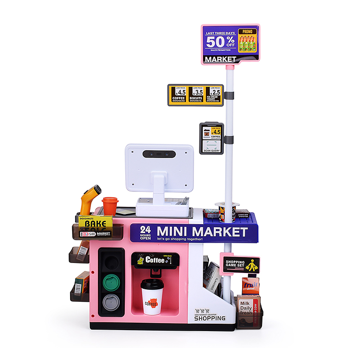 Игровой набор супермаркет 668-171 "Дорожный магазин" (46 предметов) в коробке