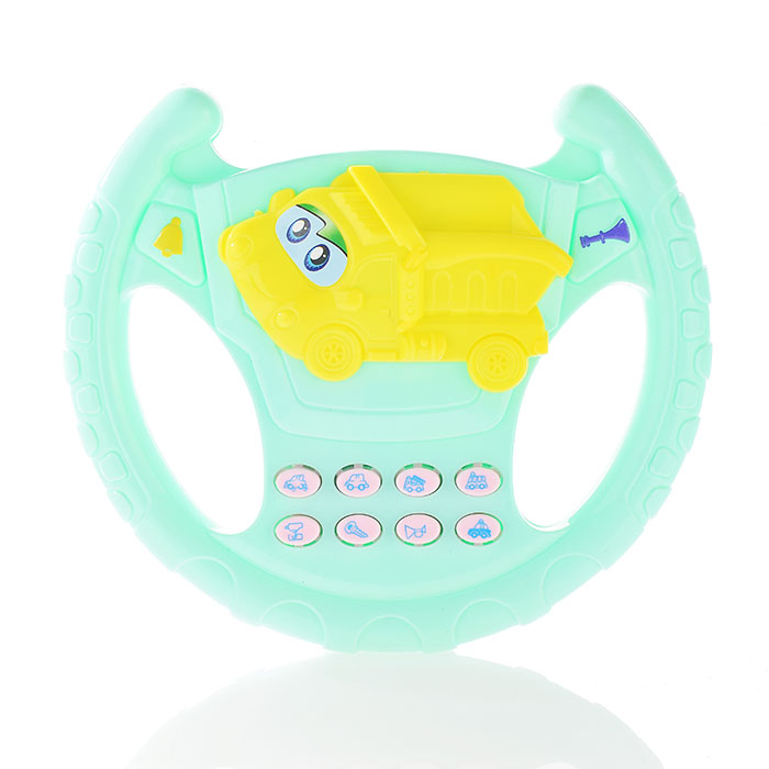 Руль 3330А-Р "Машинка" музыкальный, в пакете