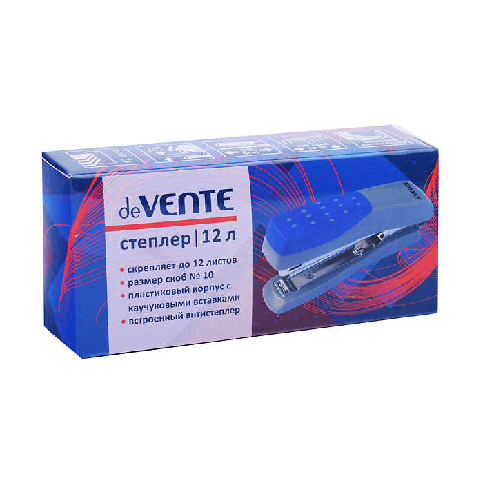 Фото к товару Степлер "Duos" № 10 (мощность 12 листов, глубина скрепления 60 мм) пластиковый с каучуковой Степлер "Duos" № 10 (мощность 12 листов, глубина скрепления 60 мм) пластиковый с каучуковой