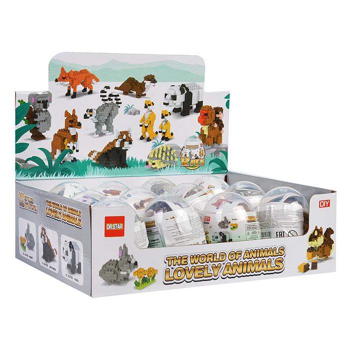 Конструктор 694 "Фигурки: Дикие животные " в коробке