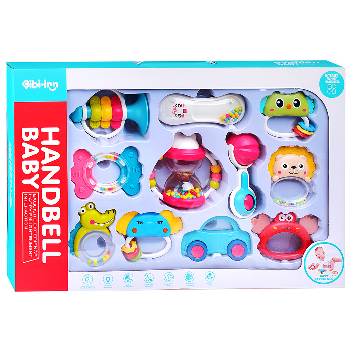 Фото к товару Набор погремушек 608-85 в коробке Набор погремушек 608-85 в коробке