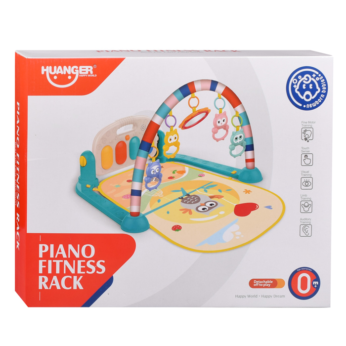 Коврик развивающий HE0650 "Совушки" в коробке (синий)