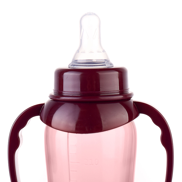 Фото к товару Бутылочка для кормления с соской и ручками, талия 250 мл, в ассорти. Бутылочка для кормления с соской и ручками, талия 250 мл, в ассорти.