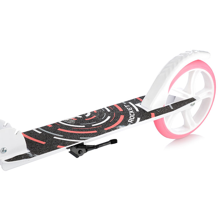 Фото к товару Самокат 2-х колесный ROCKET,колеса PU/ 200 мм,ABEC 7, белый-розовый Самокат 2-х колесный ROCKET,колеса PU/ 200 мм,ABEC 7, белый-розовый