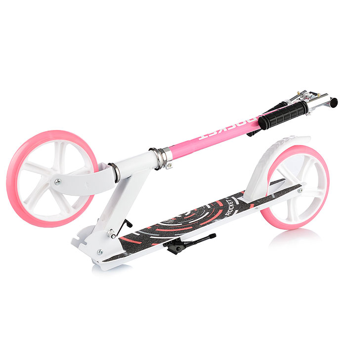 Фото к товару Самокат 2-х колесный ROCKET,колеса PU/ 200 мм,ABEC 7, белый-розовый Самокат 2-х колесный ROCKET,колеса PU/ 200 мм,ABEC 7, белый-розовый