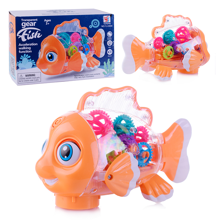 Рыбка YJ-3034 (свет, звук) на батарейках, в коробке Рыбка YJ-3034 (свет, звук) на батарейках, в коробке