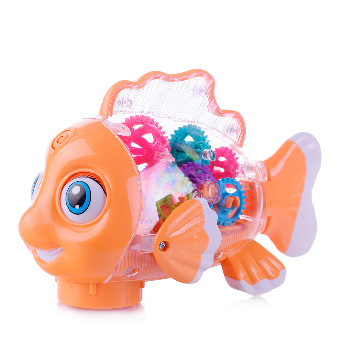 Рыбка YJ-3034 (свет, звук) на батарейках, в коробке