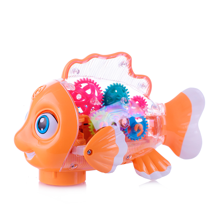 Рыбка YJ-3034 (свет, звук) на батарейках, в коробке