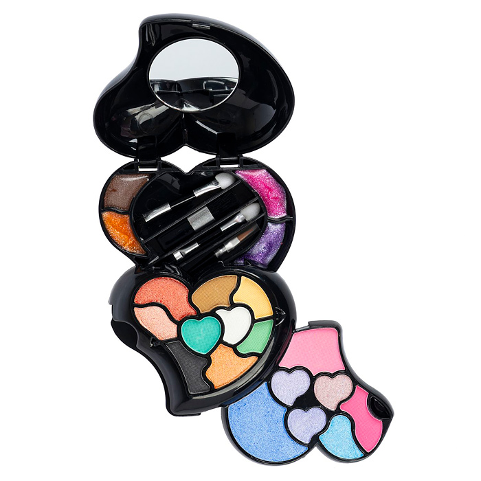 Набор детской декор. косметики Eva Moda, BOX 11,7х10,5х4,3 см; тени для век-14 шт.(11,62г),