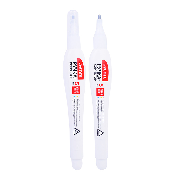 Ручка-корректор 5 мл, быстросохнущая, трубчатая система подачи, в картонном 