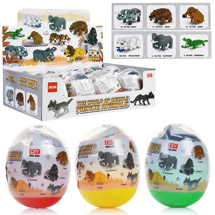 Конструктор 696 "Фигурки: Царство животных" в коробке