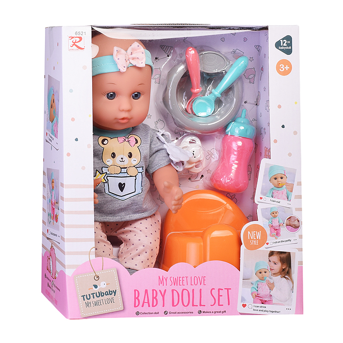 Пупс 6521 "Милена" с аксессуарами, в коробке