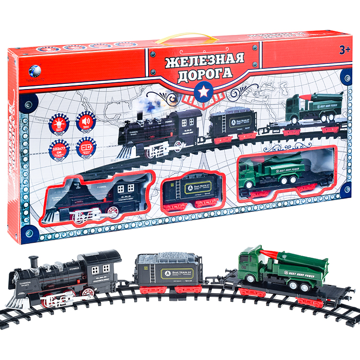 Железная дорога 6299-96 "Счастливый путь" свет/звук, в коробке