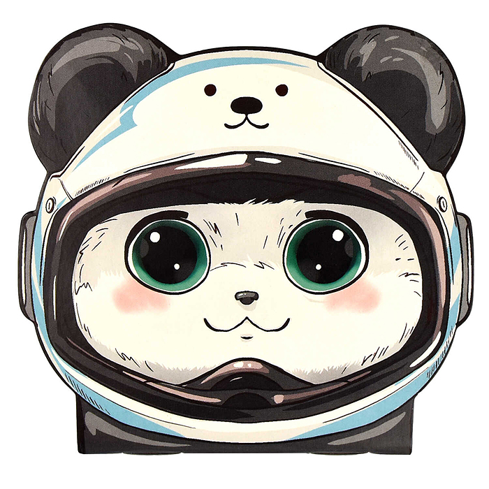 Блокнот 30 л. "Панда-космонавт" 120х117 мм.