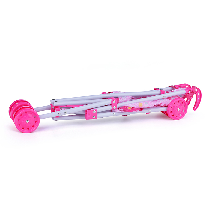 Фото к товару Коляска кукольная CS7817SH "Сердечки" трость, в пакете Коляска кукольная CS7817SH "Сердечки" трость, в пакете