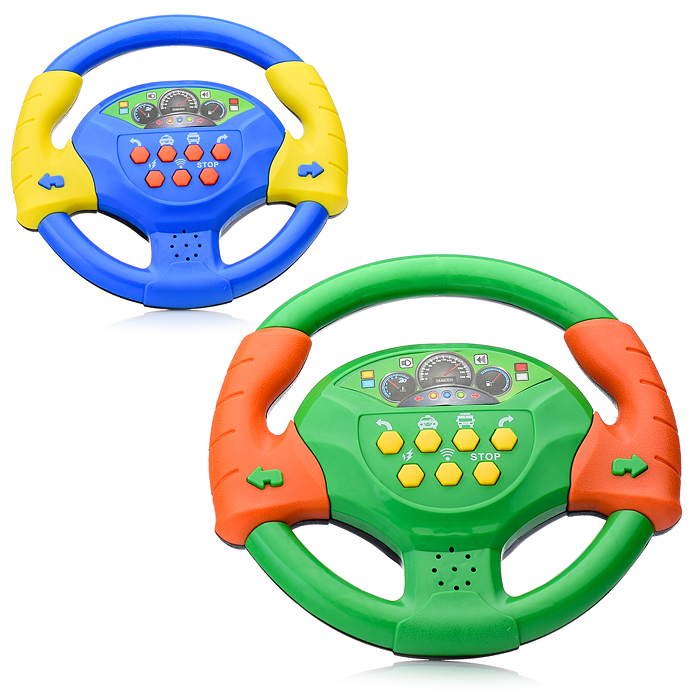 Руль 928 "Весело рулить" музыкальный, в пакете